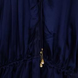 Pre Owned Roberto Cavalli Silk Embroidered Kaftan Top S