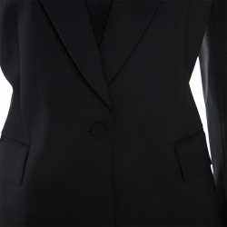 Roberto Cavalli Black Wool Tailored Blazer M