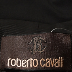 مملوكة مسبقًا Roberto Cavalli Black Wool Tailored Blazer M