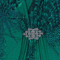 مملوكة مسبقًا Roberto Cavalli Front Buckle Jersey Dress M