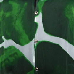 مملوكة مسبقًا Roberto Cavalli Green Gaia Print Silk Chiffon Kaftan M