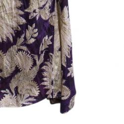 Pre Owned Roberto Cavalli Floral Print Crinkle Silk Dress S