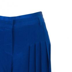 Pre Owned بنطلون روبرتو كافالي رجل واسعة حرير أزرق M