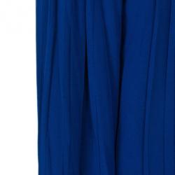 Pre Owned بنطلون روبرتو كافالي رجل واسعة حرير أزرق M