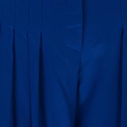 Pre Owned بنطلون روبرتو كافالي رجل واسعة حرير أزرق M