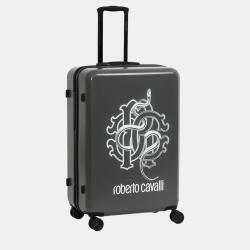 Pre Owned Roberto Cavalli Grey Lightweight Spinner Suitcase Set