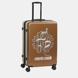 Pre Owned Roberto Cavalli Brown Lightweight Spinner Suitcase Set