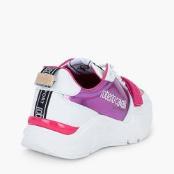 Pre Owned Roberto Cavalli Multicolor Leather/Textile Hanson Sport Mix Sneakers Size EU 38