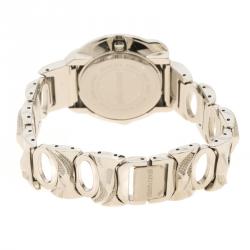 Pre Owned Roberto Cavalli Silver Snake Stainless Steel Classic Women's Wristwatch 38 mm