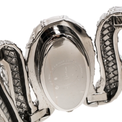 Pre Owned Roberto Cavalli Silver Stainless Steel Cleopatra R7253195515 Women's Wristwatch 40 mm