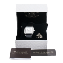 مملوكة مسبقًا Roberto Cavalli White MOP Stainless Steel Venom Women's Wristwatch 33 mm