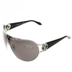 Pre Owned Roberto Cavalli Black/Silver 720S Marotiri Shield Sunglasses