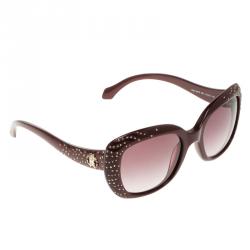 مملوكة مسبقًا نظارة شمسية روبرتو كافالي آلتاير مرصعة كريستال سواروفسكي حمراء