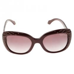 مملوكة مسبقًا نظارة شمسية روبرتو كافالي آلتاير مرصعة كريستال سواروفسكي حمراء