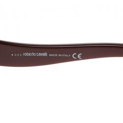 مملوكة مسبقًا نظارة شمسية روبرتو كافالي آلتاير مرصعة كريستال سواروفسكي حمراء