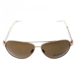 Pre Owned Roberto Cavalli Brown Gorgonea Aviator Sunglasses
