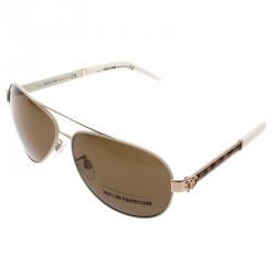 Pre Owned Roberto Cavalli Brown Gorgonea Aviator Sunglasses