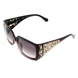 Pre Owned نظارة شمسية روبرتو كافالي مربعة زخرفة كريستال 804T الدبران