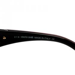 Pre Owned نظارة شمسية روبرتو كافالي مربعة زخرفة كريستال 804T الدبران