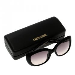 Pre Owned نظارة شمسية روبرتو كافالي باترفلاي 828T الولا سوداء