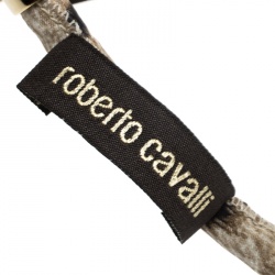 Roberto Cavalli Animal Print Corded Bow Chain Belt XS