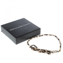 Roberto Cavalli Animal Print Corded Bow Chain Belt XS