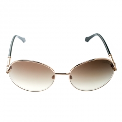 مملوكة مسبقًا Roberto Cavalli Gold / Brown Gradient 832S Angetenar Round Sunglasses