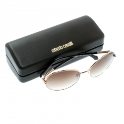 مملوكة مسبقًا Roberto Cavalli Gold / Brown Gradient 832S Angetenar Round Sunglasses