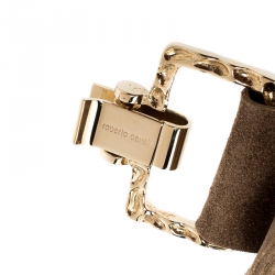 Pre Owned Roberto Cavalli Beige Suede Waist Belt Size 90CM