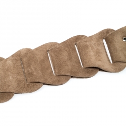 Pre Owned Roberto Cavalli Beige Suede Waist Belt Size 90CM