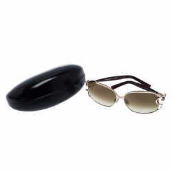 Roberto Cavalli Brown 578S Gradient Mimosa Square Sunglasses