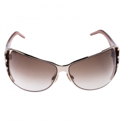 Pre Owned Roberto Cavalli Caramel Brown/Brown Gradient Tizio 387S Oversized Rectangle Sunglasses