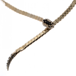 Roberto Cavalli Serpent Crystal Gold Tone Adjustable Belt