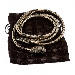 Roberto Cavalli Serpent Crystal Gold Tone Adjustable Belt