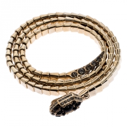 Roberto Cavalli Serpent Crystal Gold Tone Adjustable Belt