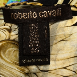 Pre Owned Roberto Cavalli Multicolor Animal Print Silk Scarf