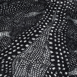 Pre Owned Roberto Cavalli Monochrome Printed Silk Scarf