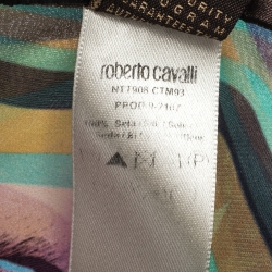 مملوكة مسبقًا Roberto Cavalli Multicolor Floral Print Silk Scarf