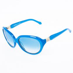 Pre Owned Roberto Cavalli Blue Rounded Cateye Acqua Sunglasses