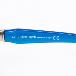 Pre Owned Roberto Cavalli Blue Rounded Cateye Acqua Sunglasses