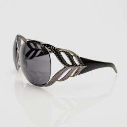 Pre Owned Roberto Cavalli Black Diamante RC454S Sunglasses
