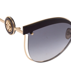 Pre Owned Roberto Cavalli Black & Gold / Smoke Gradient 1088 Cat Eye Sunglasses