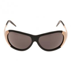 مملوكة مسبقًا نظارة شمسية روبرتو كافالي أنتيجون سوداء وذهبية 