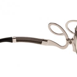 Pre Owned Roberto Cavalli Silver Lacedemone Shield Sunglasses