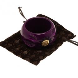 مملوكة مسبقًا Roberto Cavalli Wide Flower Bangle 20CM