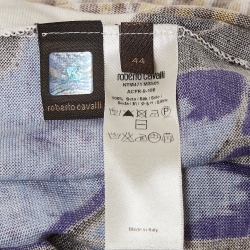 Pre Owned Roberto Cavalli Multicolor Butterfly Print Knit Cami Top M