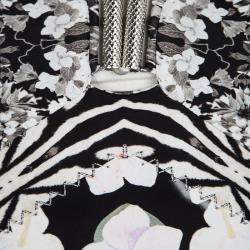 Pre Owned Roberto Cavalli Multicolor Floral Printed Long Sleeve Top M