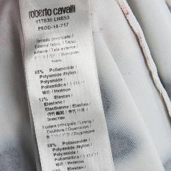 Pre Owned Roberto Cavalli Multicolor Floral Printed Long Sleeve Top M