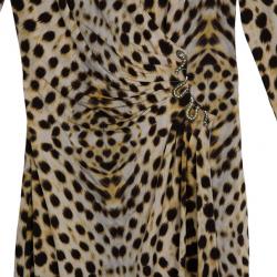 Pre Owned Roberto Cavalli Leopard Print Dress M