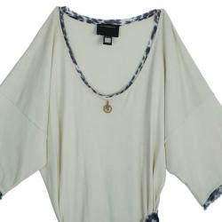 مملوكة مسبقًا CLASS by Roberto Cavalli White Animal Print Dress M